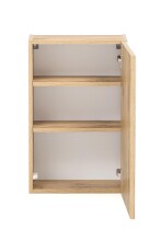 Hängeschrank >Oulu< in Glas Weiß - 40x64x20cm (BxHxT)