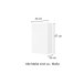 Hängeschrank >Oulu< in Glas Weiß - 40x64x20cm (BxHxT)