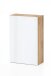 Hängeschrank >Oulu< in Glas Weiß - 40x64x20cm (BxHxT)