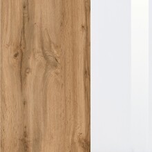 Unterschrank >Oulu< in Glas Weiß - 40x79x35cm (BxHxT)