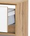 Unterschrank >Oulu< in Glas Weiß - 40x79x35cm (BxHxT)