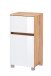Unterschrank >Oulu< in Glas Weiß - 40x79x35cm (BxHxT)