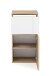 Unterschrank >Oulu< in Glas Weiß - 40x79x35cm (BxHxT)