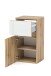 Unterschrank >Oulu< in Glas Weiß - 40x79x35cm (BxHxT)
