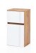 Unterschrank >Oulu< in Glas Weiß - 40x79x35cm (BxHxT)