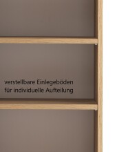 Seitenschrank >Oulu< in Glas Weiß - 40x180x35cm (BxHxT)