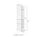 Seitenschrank >Oulu< in Glas Weiß - 40x180x35cm (BxHxT)