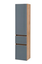 Seitenschrank >Oulu< in Glas Grau - 40x180x35cm...