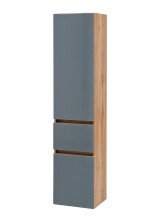 Seitenschrank >Oulu< in Glas Grau - 40x180x35cm...