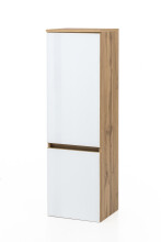 Midischrank >Oulu< in Glas Weiß - 40x130x35cm...