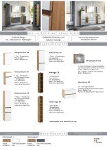 Midischrank >Oulu< in Glas Weiß - 40x130x35cm (BxHxT)