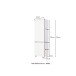 Midischrank >Oulu< in Glas Weiß - 40x130x35cm (BxHxT)