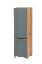 Midischrank >Oulu< in Glas Grau - 40x130x35cm (BxHxT)