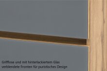 Midischrank >Oulu< in Glas Grau - 40x130x35cm (BxHxT)