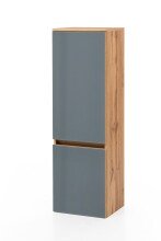 Midischrank >Oulu< in Glas Grau - 40x130x35cm (BxHxT)