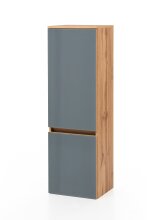 Midischrank >Oulu< in Glas Grau - 40x130x35cm (BxHxT)