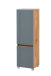 Midischrank >Oulu< in Glas Grau - 40x130x35cm (BxHxT)