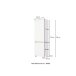 Midischrank >Oulu< in Glas Grau - 40x130x35cm (BxHxT)