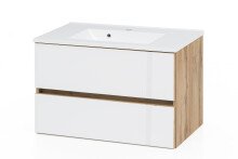 Waschtisch-Set >Oulu< in Glas Weiß -...