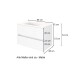 Waschtisch-Set >Oulu< in Glas Weiß - 80x54x47cm (BxHxT)