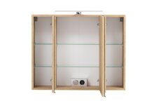 Spiegelschrank >Oulu< in Wotaneiche - 80x64x20cm (BxHxT)
