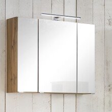 Spiegelschrank >Oulu< in Wotaneiche - 80x64x20cm (BxHxT)