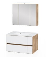 Badezimmer-Set >Oulu< in Wotaneiche - 80x180x47cm...