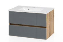 Badezimmer-Set >Oulu< in Wotaneiche - 80x180x47cm (BxHxT)