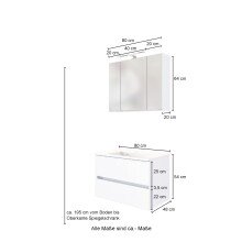 Badezimmer-Set >Oulu< in Wotaneiche - 80x180x47cm (BxHxT)