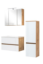 Badezimmer-Set >Oulu< in Wotaneiche - 80x180x47cm...