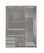 Schwebetürenschrank >Eugenio< in Plankeneiche Graphit - 135x198x64cm (BxHxT)