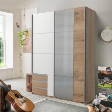 Schwebetürenschrank >Eugenio< in Plankeneiche...