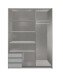 Schwebetürenschrank >Eugenio< in Weiß Graphit - 135x198x64cm (BxHxT)