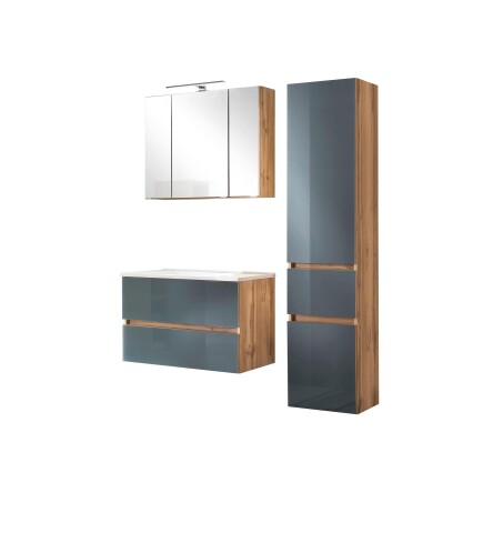 Badezimmer-Set >Oulu< in Wotaneiche - 80x180x47cm (BxHxT)