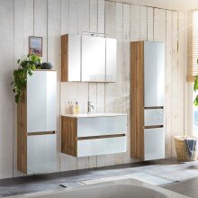 Waschtisch-Set >Oulu< in Wotaneiche - 80x180x47cm (BxHxT)