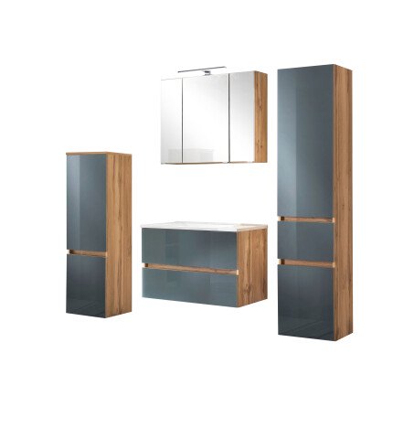 Badezimmer-Set >Oulu< in Wotaneiche - 80x180x47cm (BxHxT)