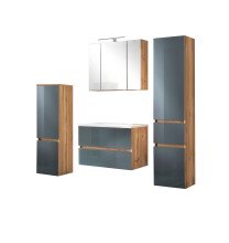 Badezimmer-Set >Oulu< in Wotaneiche - 80x180x47cm...