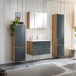 Badezimmer-Set >Oulu< in Wotaneiche - 80x180x47cm (BxHxT)