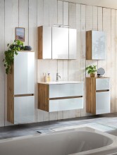 Badezimmer-Set >Oulu< in Wotaneiche - 80x180x47cm (BxHxT)