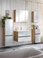 Badezimmer-Set >Oulu< in Wotaneiche - 80x180x47cm (BxHxT)