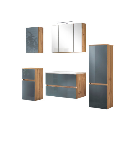 Badezimmer-Set >Oulu< in Wotaneiche - 80x180x47cm (BxHxT)