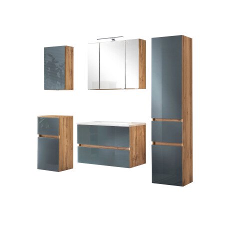 Badezimmer-Set >Oulu< in Wotaneiche - 80x180x47cm (BxHxT)