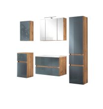 Badezimmer-Set >Oulu< in Wotaneiche - 80x180x47cm...