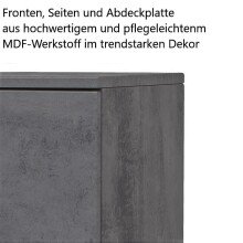 Midischrank >Stockholm< in Oxid Stone - 30x130x35 (BxHxT)
