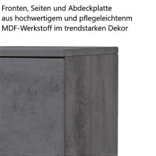 Midischrank >Stockholm< in Oxid Stone - 30x130x35 (BxHxT)