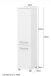 Midischrank >Stockholm< in Oxid Stone - 30x130x35 (BxHxT)