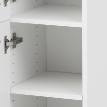 Midischrank >Stockholm< in Matt Weiß - 30x130x35 (BxHxT)