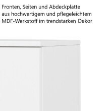 Midischrank >Stockholm< in Matt Weiß - 30x130x35 (BxHxT)