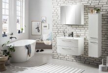 Midischrank >Stockholm< in Matt Weiß - 30x130x35 (BxHxT)