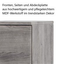 Midischrank >Stockholm< in Eiche-Ribbeck - 30x130x35 (BxHxT)
